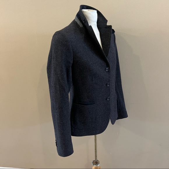 MASSIMO DUTTI Grey wool blazer - Picture 4 of 16